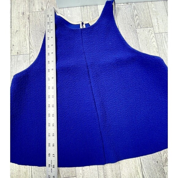 Le Fou Wilfred Top Womens X/S Blue Crop Top Minimalist Capsule Wardrobe - Picture 6 of 7